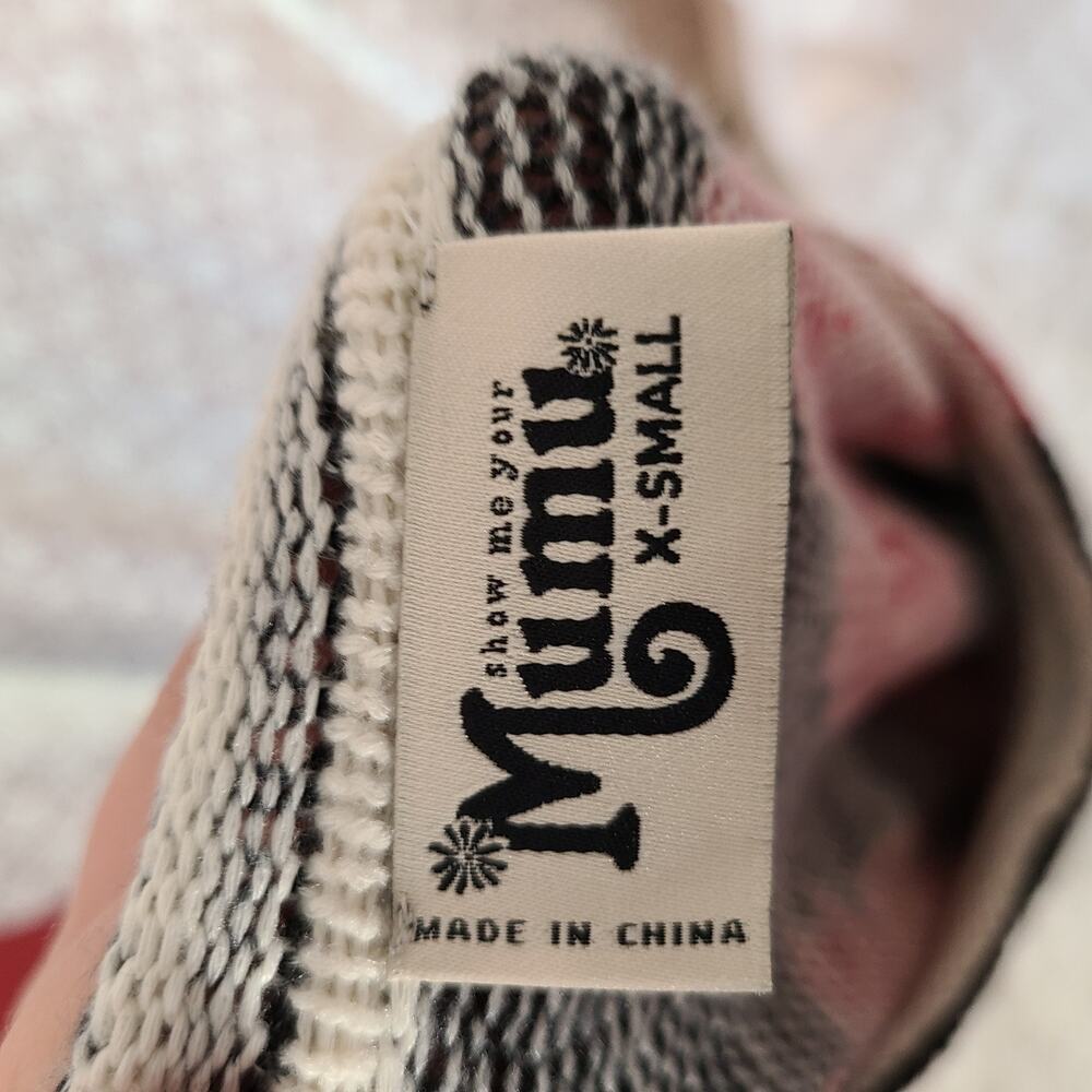 Show me your Mumu black red green oversized floral knit long sleeve top size xs - Picture 4 of 11